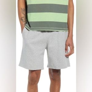 BP Plus Size Fleece Drawstring Shorts in Grey Heather